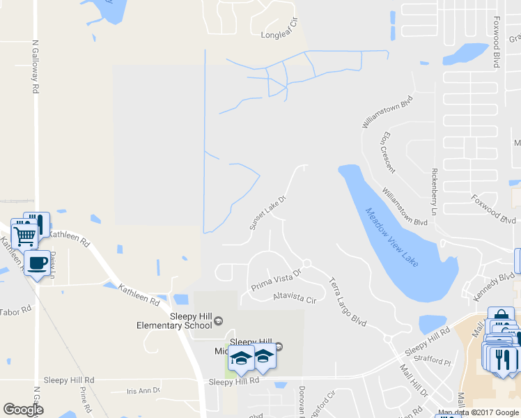 map of restaurants, bars, coffee shops, grocery stores, and more near 3984 Sunset Lake Dr in Lakeland