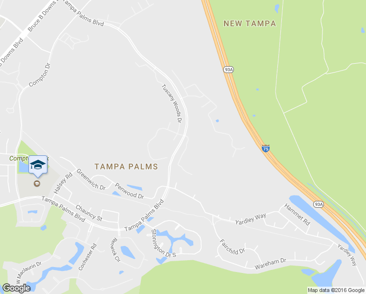 map of restaurants, bars, coffee shops, grocery stores, and more near 6605 Thornton Palms Dr in Tampa