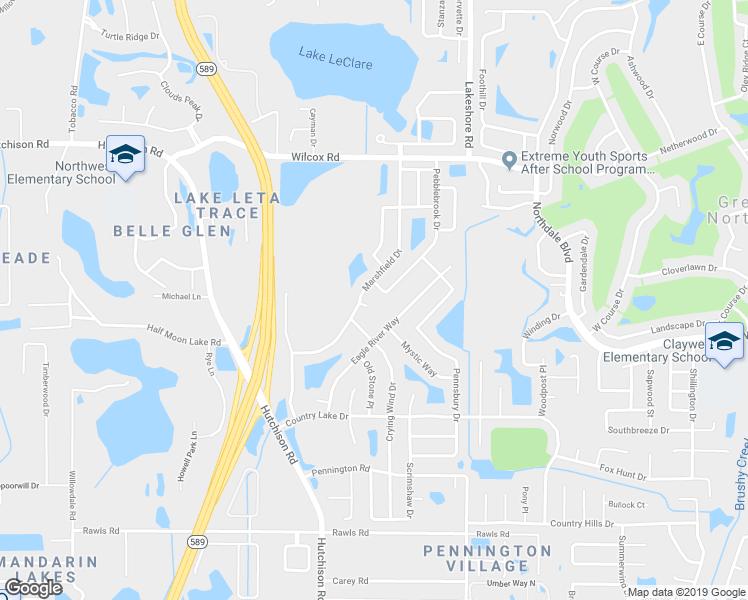 map of restaurants, bars, coffee shops, grocery stores, and more near 4503 Gossamer Court in Tampa