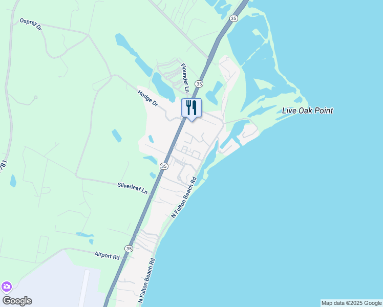 map of restaurants, bars, coffee shops, grocery stores, and more near 305 Sailhouse Way in Rockport