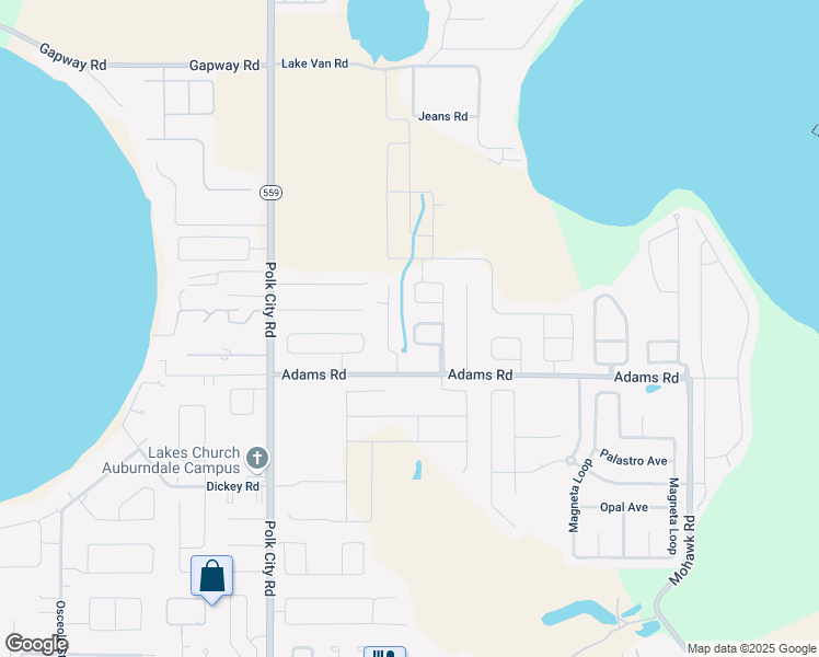 map of restaurants, bars, coffee shops, grocery stores, and more near 218 Eagle Point Boulevard in Auburndale