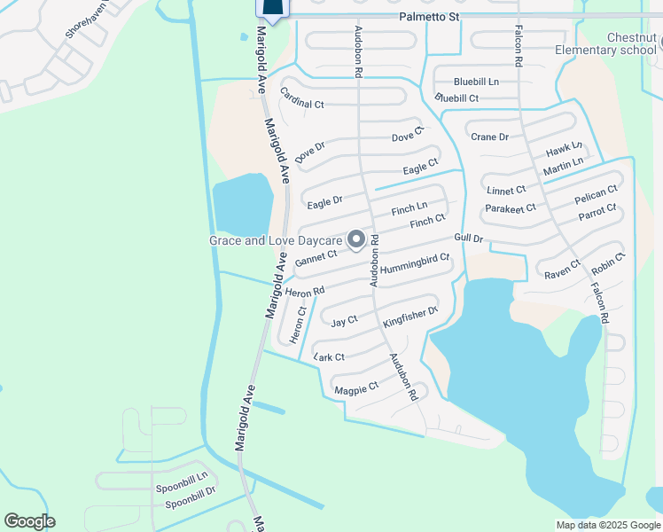 map of restaurants, bars, coffee shops, grocery stores, and more near 460 Gannet Court in Kissimmee