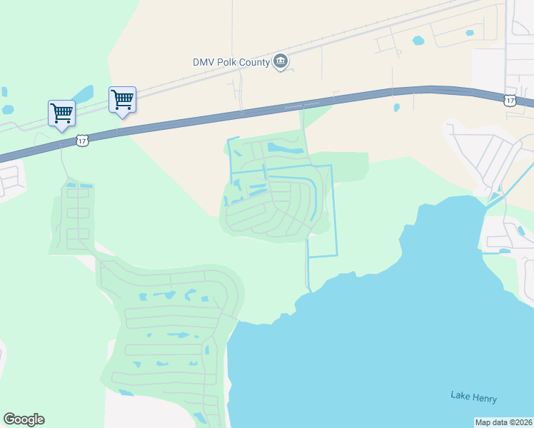 map of restaurants, bars, coffee shops, grocery stores, and more near 290 Dartmouth Drive in Haines City