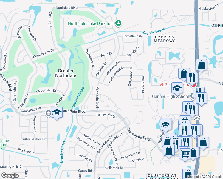 map of restaurants, bars, coffee shops, grocery stores, and more near 4216 Summerdale Drive in Tampa