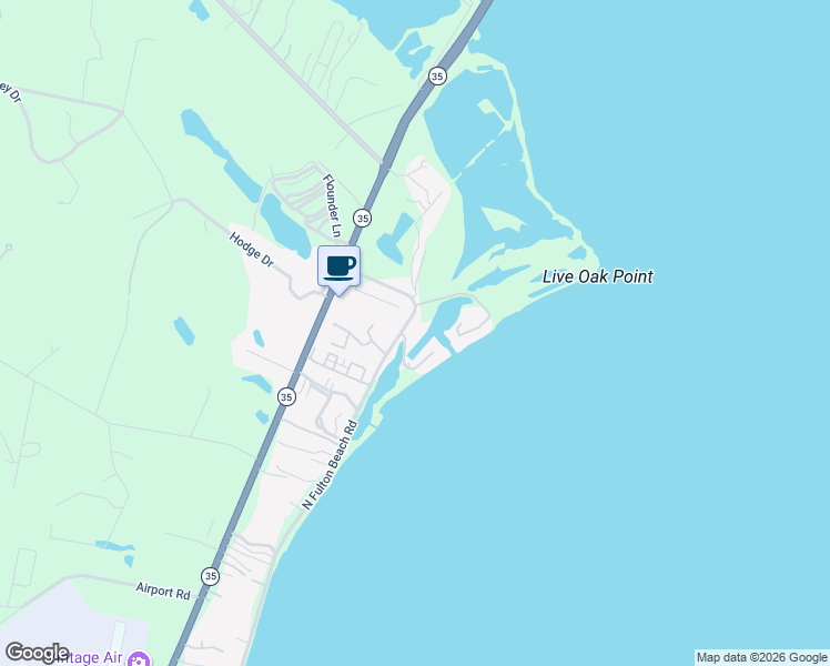 map of restaurants, bars, coffee shops, grocery stores, and more near 2230 North Fulton Beach Road in Rockport