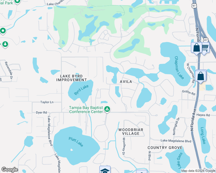 map of restaurants, bars, coffee shops, grocery stores, and more near 1105 Arevalo De Avila in Tampa