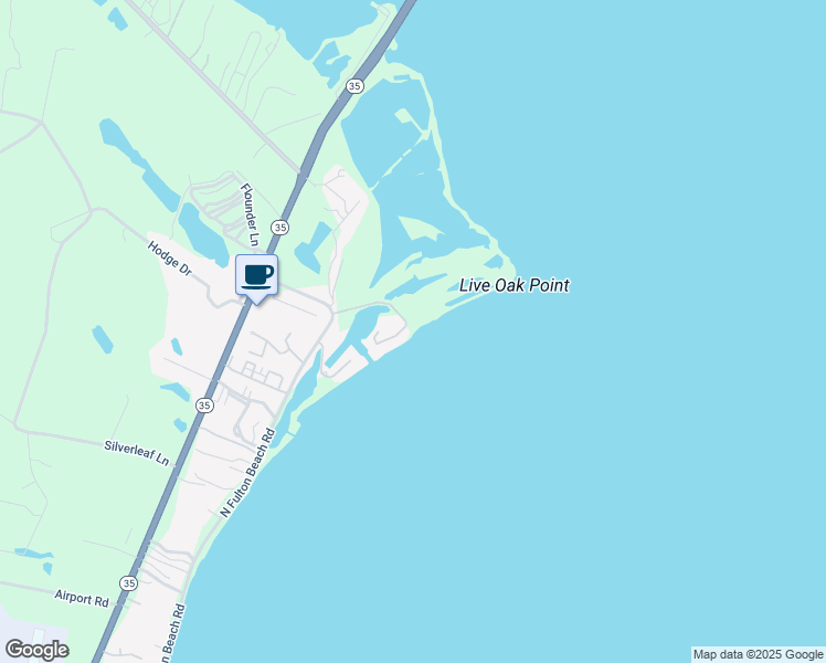 map of restaurants, bars, coffee shops, grocery stores, and more near 2292R North Fulton Beach Road in Rockport