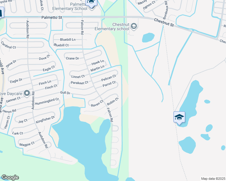 map of restaurants, bars, coffee shops, grocery stores, and more near 745 Parrot Court in Poinciana