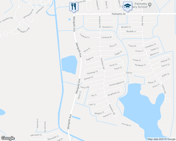 map of restaurants, bars, coffee shops, grocery stores, and more near 426 Flamingo Court in Poinciana