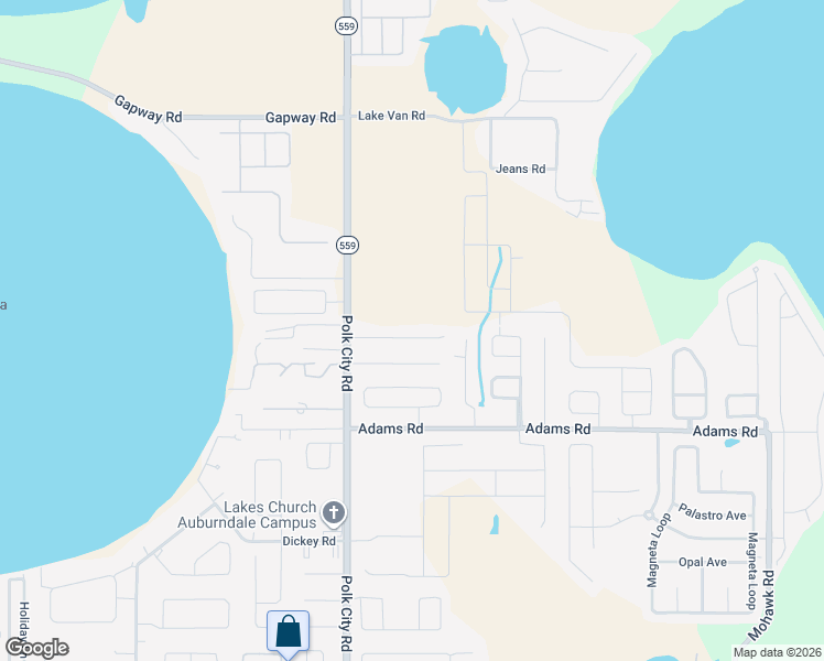 map of restaurants, bars, coffee shops, grocery stores, and more near 128 Cory Court in Auburndale