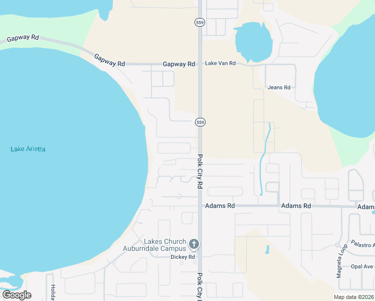 map of restaurants, bars, coffee shops, grocery stores, and more near 111 Old Nichols Circle in Auburndale