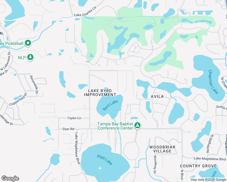 map of restaurants, bars, coffee shops, grocery stores, and more near 16429 Indian Mound Road in Tampa