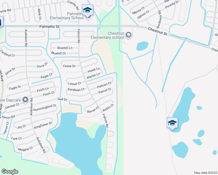 map of restaurants, bars, coffee shops, grocery stores, and more near 725 Parrot Court in Kissimmee