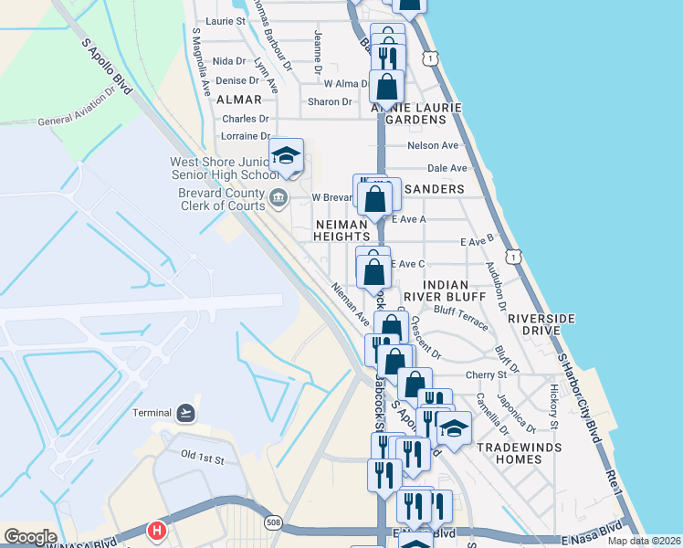 map of restaurants, bars, coffee shops, grocery stores, and more near 306 Herring St in Melbourne