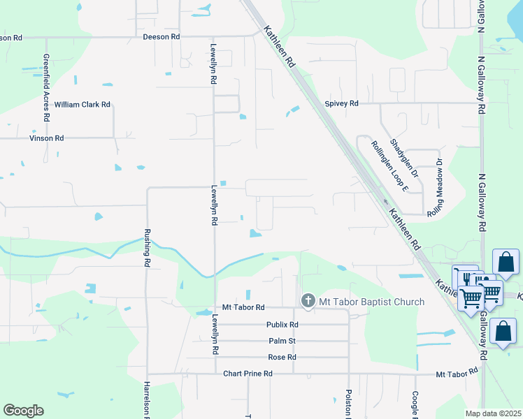 map of restaurants, bars, coffee shops, grocery stores, and more near 4817 Rustic Court West in Lakeland
