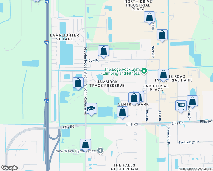 map of restaurants, bars, coffee shops, grocery stores, and more near 4108 Palladian Way in Melbourne