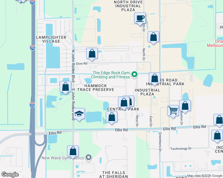 map of restaurants, bars, coffee shops, grocery stores, and more near 4071 Masira Court in Melbourne