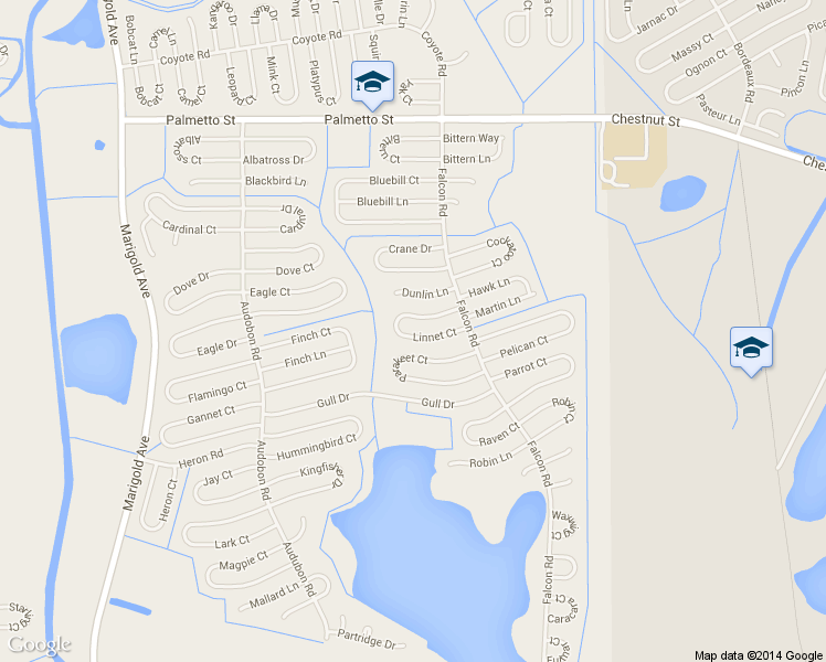 map of restaurants, bars, coffee shops, grocery stores, and more near 638 Linnet Court in Kissimmee