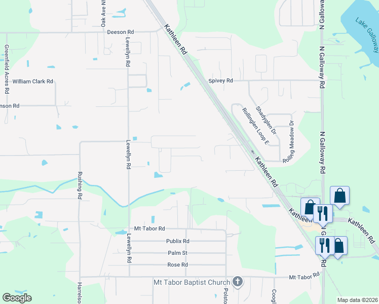 map of restaurants, bars, coffee shops, grocery stores, and more near 4632 Smith Road in Lakeland