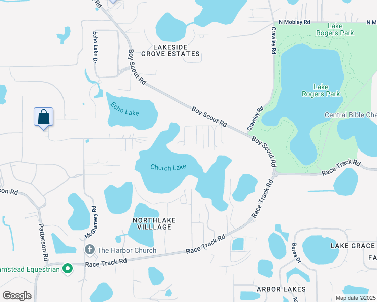 map of restaurants, bars, coffee shops, grocery stores, and more near 16525 Lake Church Drive in Odessa