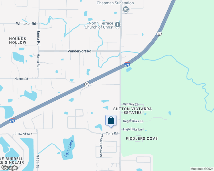 map of restaurants, bars, coffee shops, grocery stores, and more near 16402 Livingston Avenue in Lutz