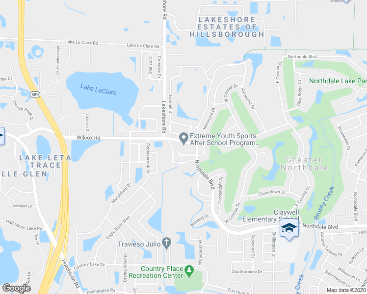 map of restaurants, bars, coffee shops, grocery stores, and more near 4920 Newkirk Drive in Tampa