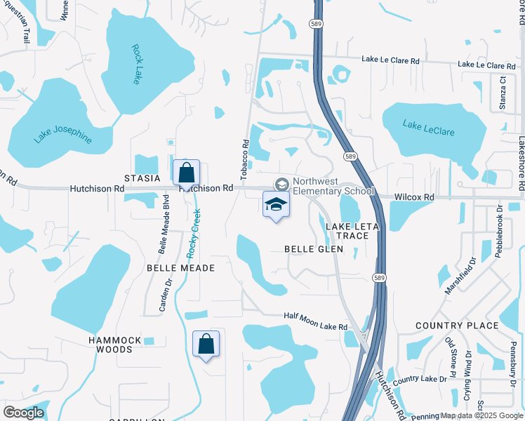 map of restaurants, bars, coffee shops, grocery stores, and more near 16407 Lucia Gardens Lane in Citrus Park