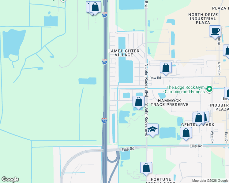 map of restaurants, bars, coffee shops, grocery stores, and more near 469 Windgate Court in Melbourne