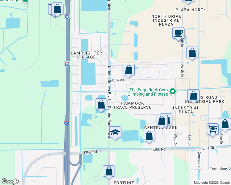 map of restaurants, bars, coffee shops, grocery stores, and more near 2439 Palladian Way in Melbourne