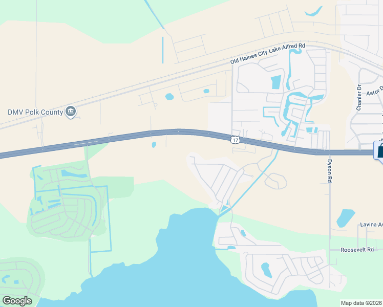 map of restaurants, bars, coffee shops, grocery stores, and more near 183 Tara Lane in Haines City
