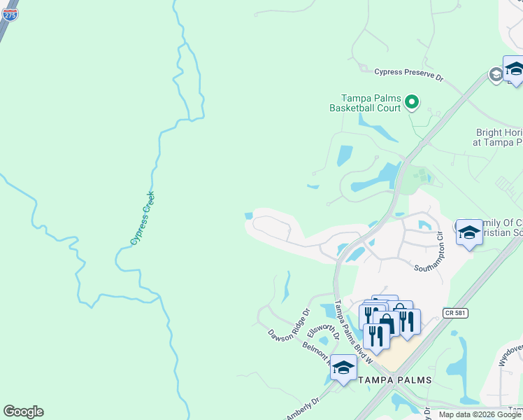 map of restaurants, bars, coffee shops, grocery stores, and more near 4802 Londonderry Drive in Tampa