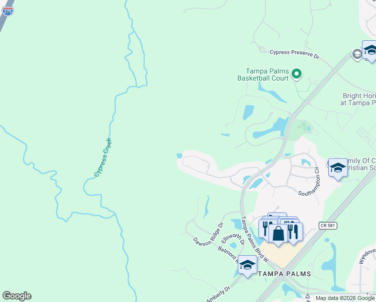 map of restaurants, bars, coffee shops, grocery stores, and more near 4802 Londonderry Drive in Tampa