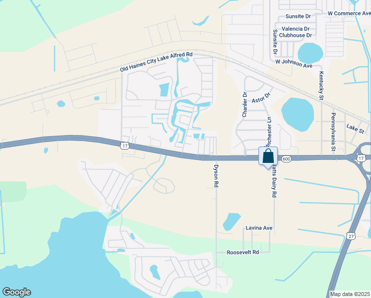 map of restaurants, bars, coffee shops, grocery stores, and more near in Haines City