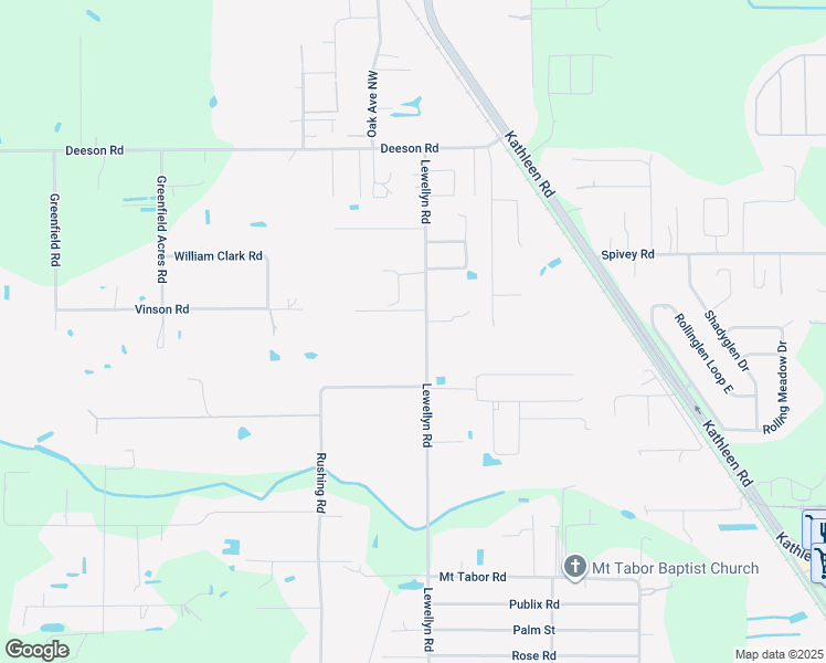 map of restaurants, bars, coffee shops, grocery stores, and more near 5011 Lewellyn Road in Lakeland