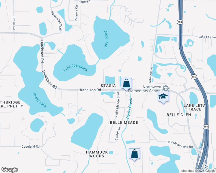 map of restaurants, bars, coffee shops, grocery stores, and more near 16535 Hutchison Road in Odessa