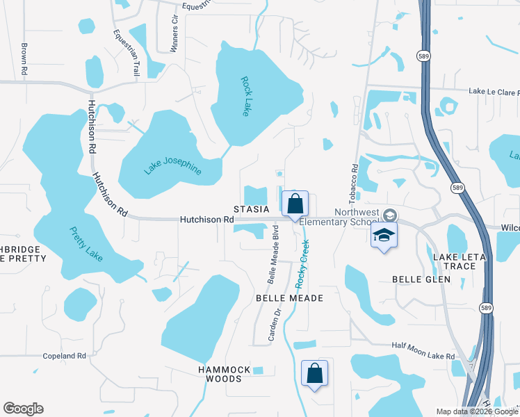 map of restaurants, bars, coffee shops, grocery stores, and more near 16535 Hutchison Road in Odessa
