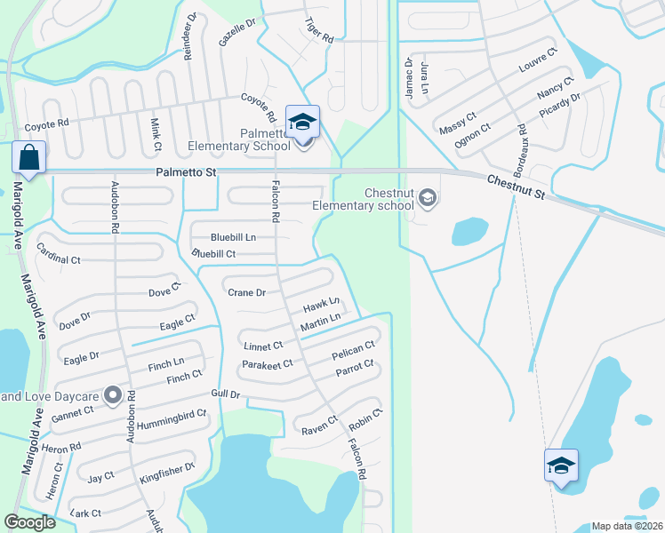 map of restaurants, bars, coffee shops, grocery stores, and more near 729 Cockatoo Court in Kissimmee
