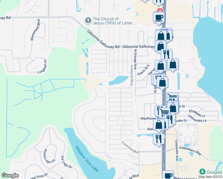 map of restaurants, bars, coffee shops, grocery stores, and more near 1669 Tally Ho Drive in Lakeland
