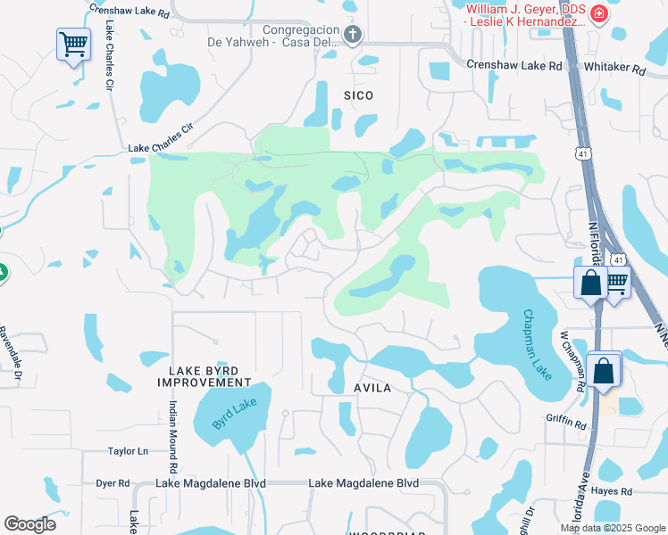 map of restaurants, bars, coffee shops, grocery stores, and more near 16602 Avila Boulevard in Tampa