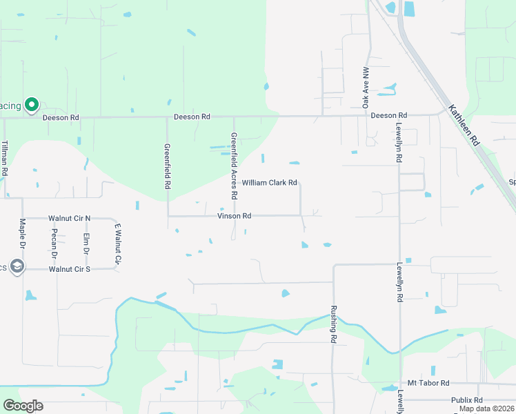 map of restaurants, bars, coffee shops, grocery stores, and more near 4231 Vinson Road in Lakeland