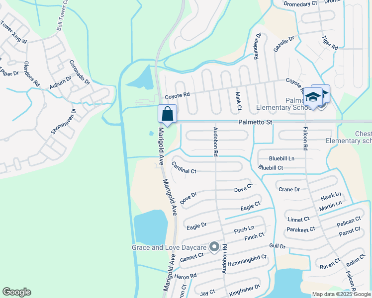 map of restaurants, bars, coffee shops, grocery stores, and more near 427 Albatross Court in Kissimmee