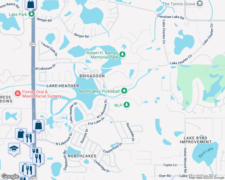map of restaurants, bars, coffee shops, grocery stores, and more near Carrollwood West Place in Tampa