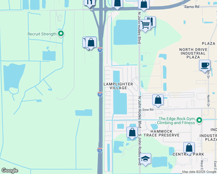 map of restaurants, bars, coffee shops, grocery stores, and more near 198 Winchester Court in Melbourne