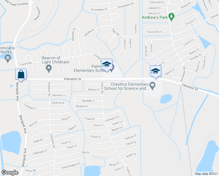 map of restaurants, bars, coffee shops, grocery stores, and more near 709 Bluebill Place in Kissimmee