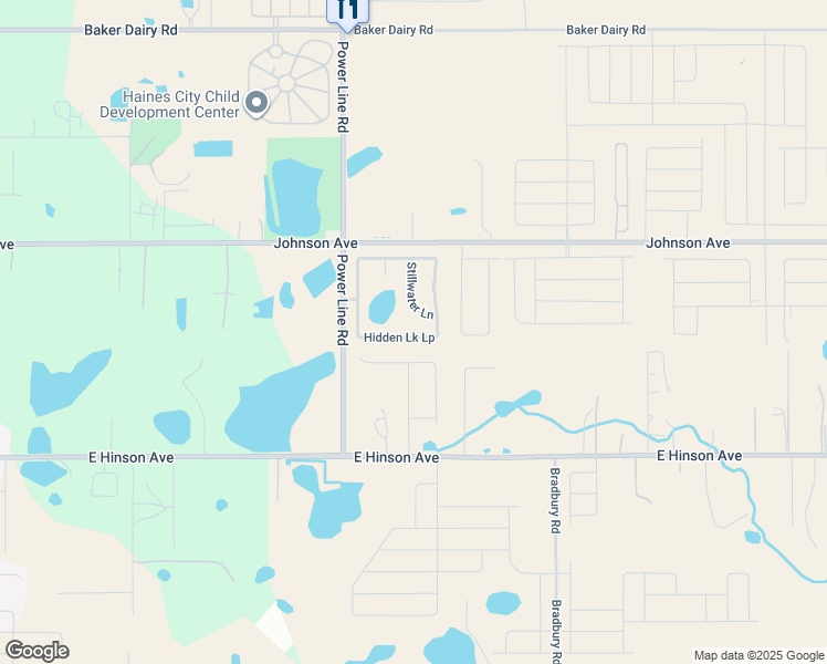 map of restaurants, bars, coffee shops, grocery stores, and more near 417 Stillwater Lane in Haines City