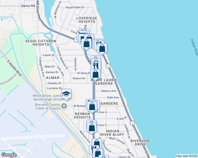 map of restaurants, bars, coffee shops, grocery stores, and more near 40 Elton Street in Melbourne