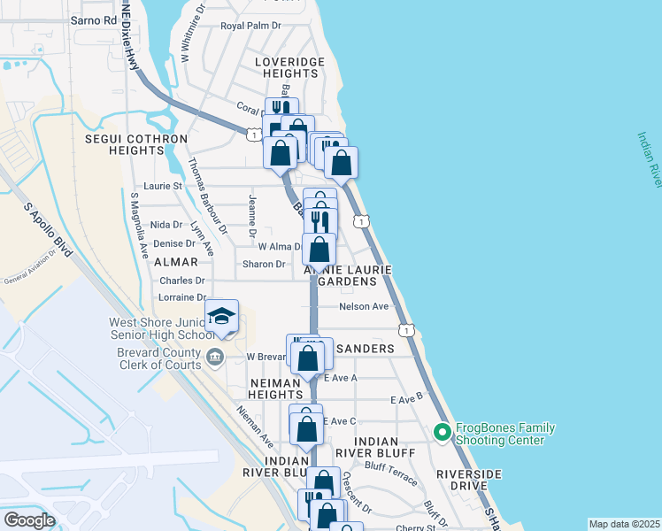 map of restaurants, bars, coffee shops, grocery stores, and more near 40 Elton Street in Melbourne