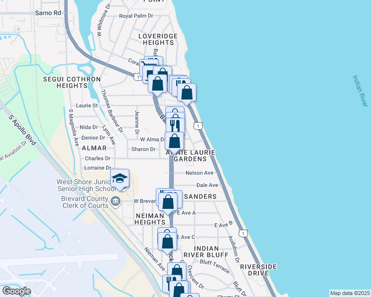 map of restaurants, bars, coffee shops, grocery stores, and more near 40 Elton Street in Melbourne