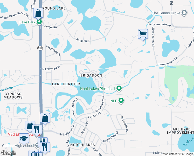 map of restaurants, bars, coffee shops, grocery stores, and more near 16602 Vallely Drive in Greater Northdale