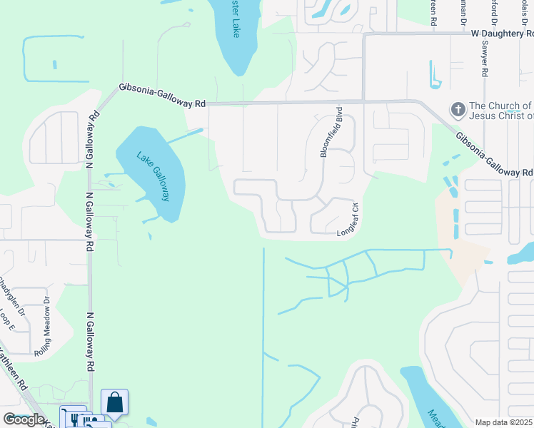 map of restaurants, bars, coffee shops, grocery stores, and more near 5321 Bloomfield Boulevard in Lakeland